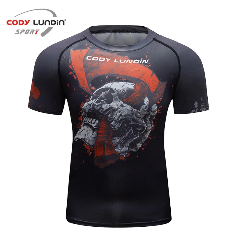 

Fitness Compression Shirt Quick Dry Running Sport T Shirt Men Short Sleeve Gym Training Sportswear Bodybuilding Workout Tees