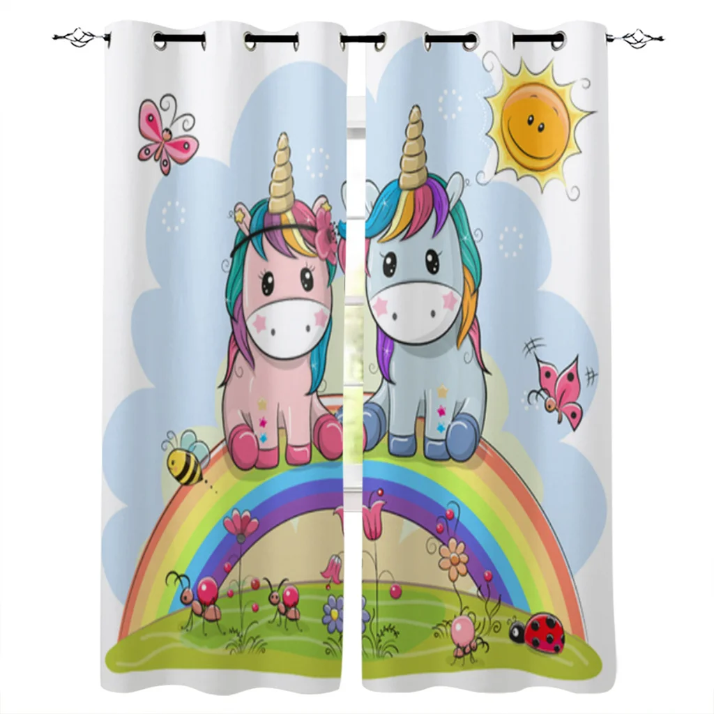 Unicorn Flower Rainbow Cloud Window Curtains Bedroom Kitchen Decor Curtain Panel Window Curtains for Living Room
Unicorn Flower Rainbow Cloud Window Curtains Bedroom Kitchen Decor Curtain Panel Window Curtains for Living Room