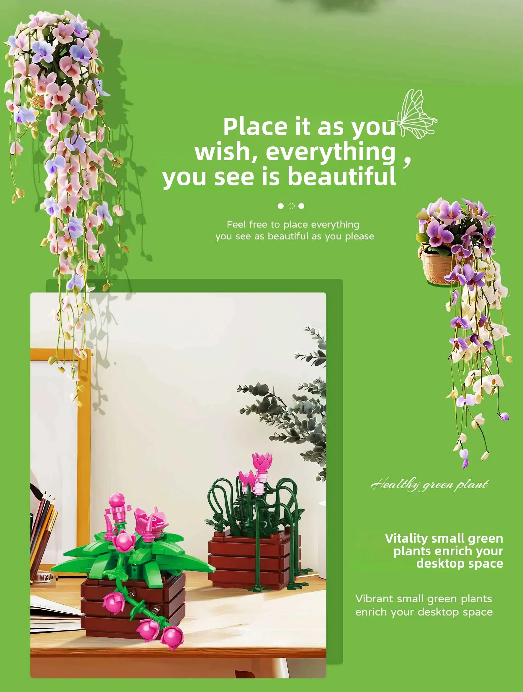 1456PCS Potted Plant Set Building Blocks Eternal Succulent Plant Model Bricks Desktop Decoration Diy Toys For Kids Holiday Gifts 1456PCS Potted Plant Set Building Blocks Eternal Succulent Plant Model Bricks Desktop Decoration Diy Toys For Kids Holiday Gifts