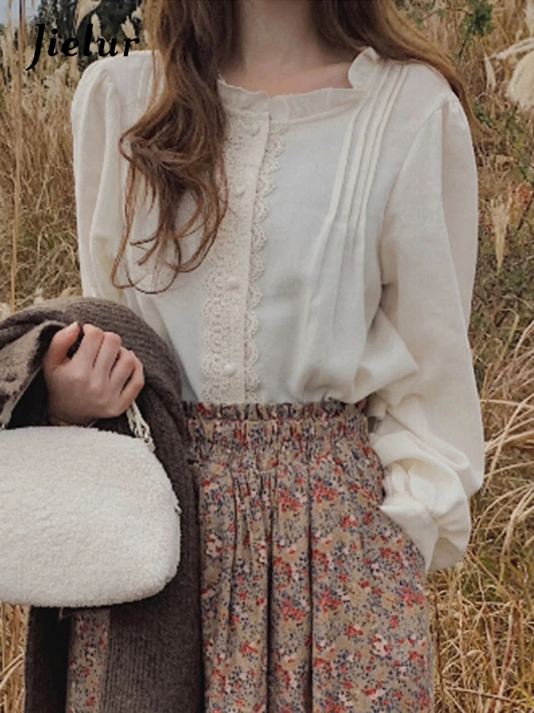 Spring New Chic Korea Tops and Blouses Women Preppy Japan Style Design Patchwork Lace Single Breasted Button Shirts
Spring New Chic Korea Tops and Blouses Women Preppy Japan Style Design Patchwork Lace Single Breasted Button Shirts