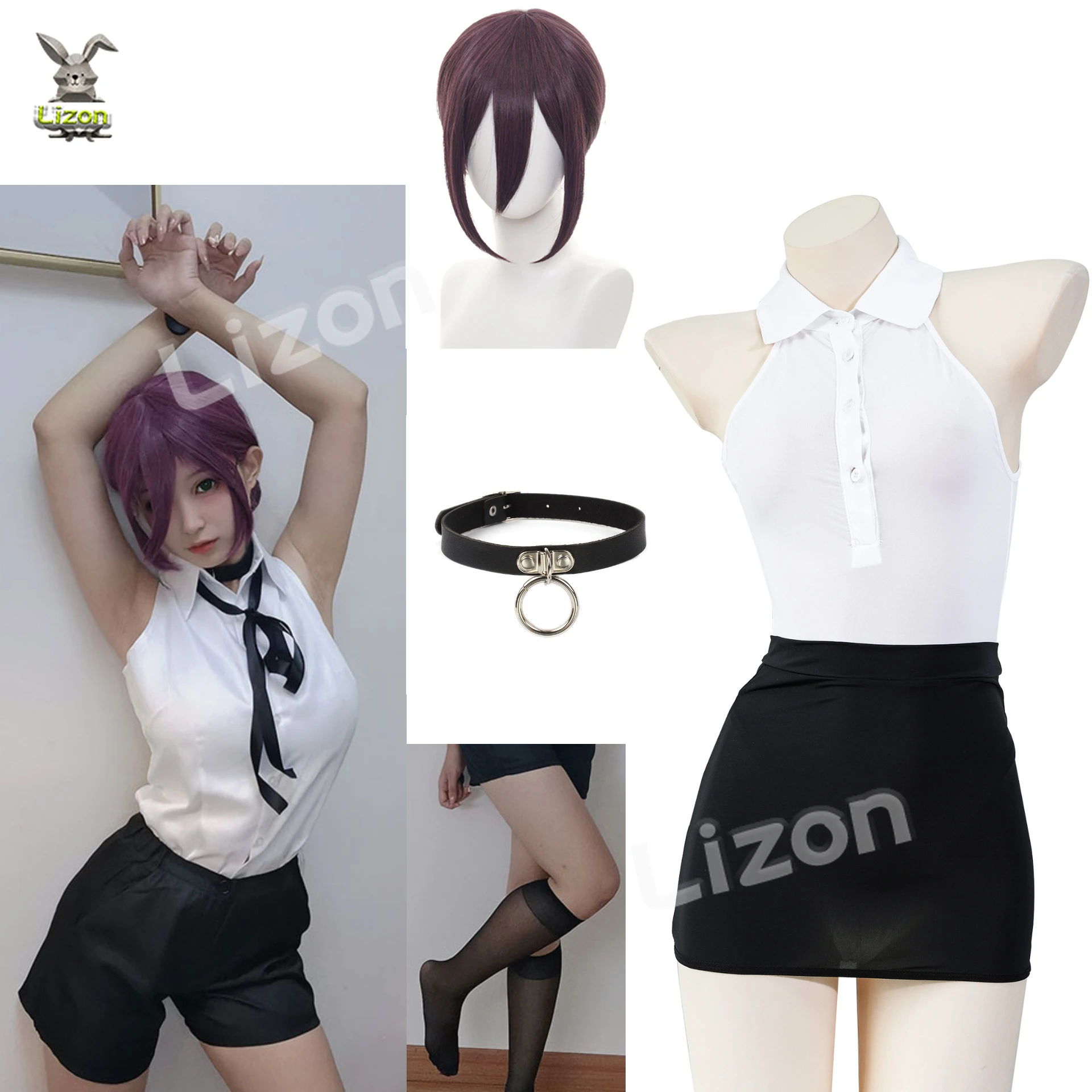 Anime Chainsaw Man Reze Cosplay Costume Outfits Transparent Bodysuit Neck Ring Women Sexy Cosplay Halloween
Anime Chainsaw Man Reze Cosplay Costume Outfits Transparent Bodysuit Neck Ring Women Sexy Cosplay Halloween