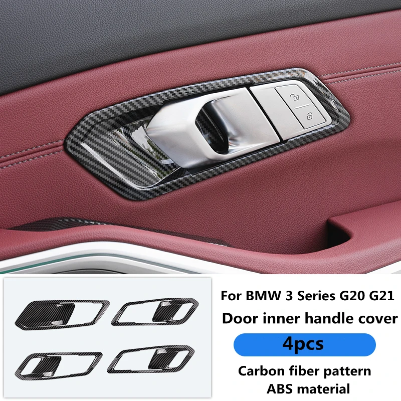 Car styling carbon fiber pattern door inner handle decorative frame for BMW 3 series G20 G21 interior modification accessories
Car styling carbon fiber pattern door inner handle decorative frame for BMW 3 series G20 G21 interior modification accessories