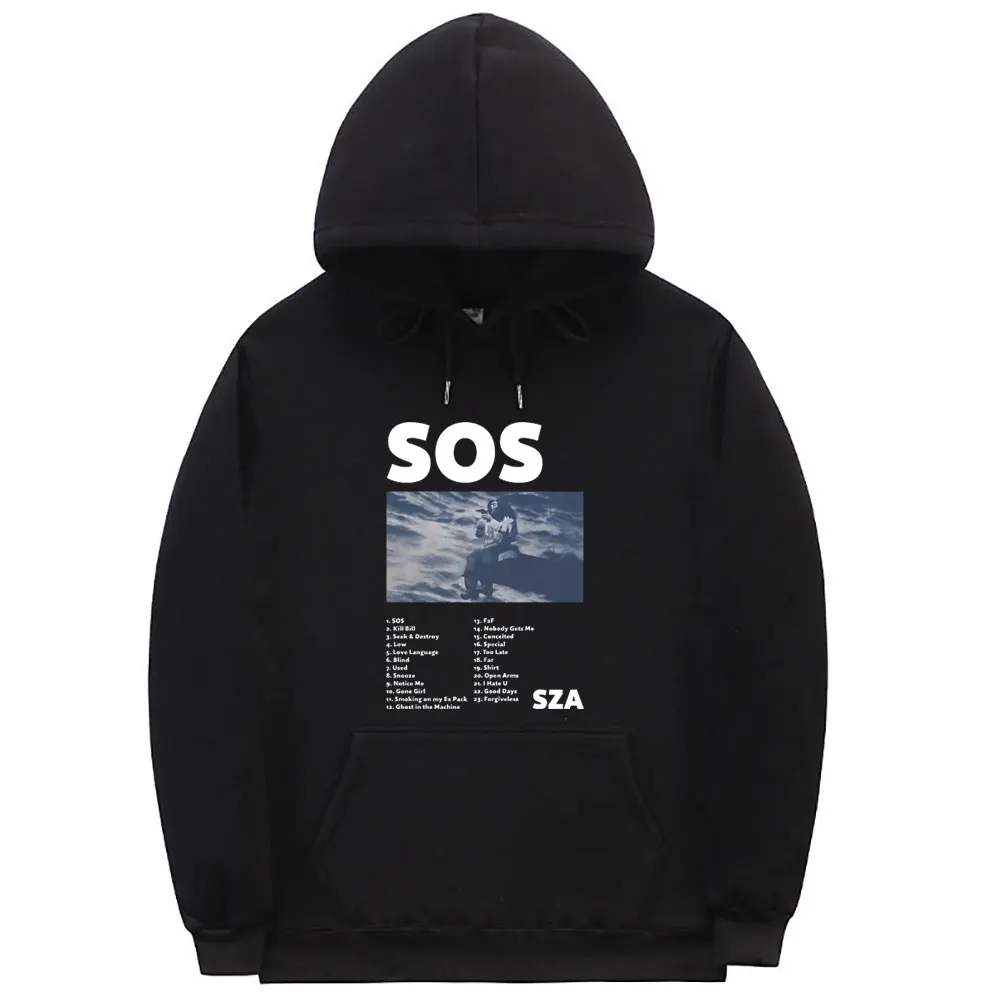 Rapper SZA SOS Graphic Hoodie Men Women Hip Hop Oversized Hooded Sweatshirt Men's Fashion Vintage Hoodies Unisex Casual Pullover
Rapper SZA SOS Graphic Hoodie Men Women Hip Hop Oversized Hooded Sweatshirt Men's Fashion Vintage Hoodies Unisex Casual Pullover