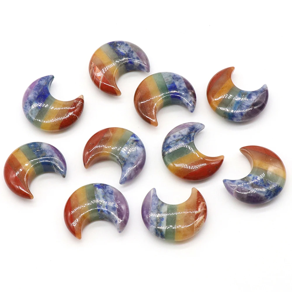 Natural Chakras Stone Bead Moon Shape Natural Agates Stone Bead Charms for Making DIY Jewerly Necklace Accessories 30x26mm
Natural Chakras Stone Bead Moon Shape Natural Agates Stone Bead Charms for Making DIY Jewerly Necklace Accessories 30x26mm