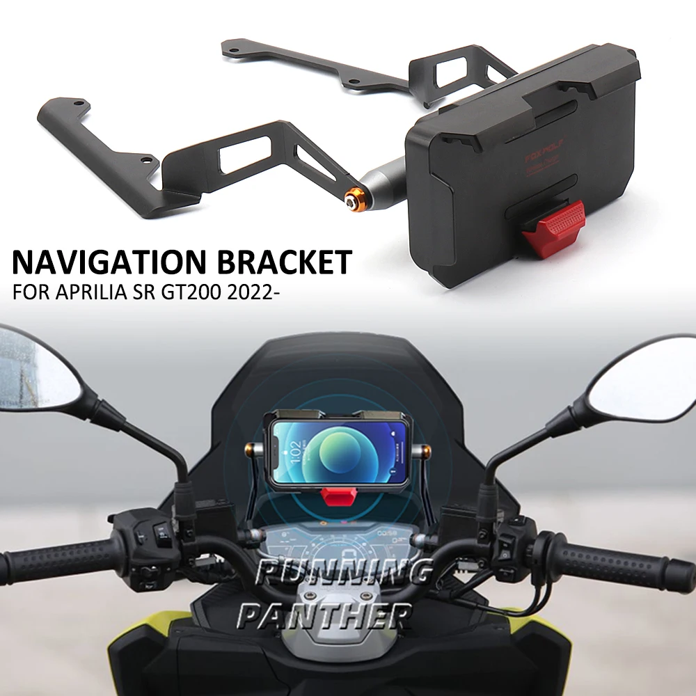 Motorcycle GPS Phone Holder USB Wireless Charger Navigation Bracket Support Mount Stand For Aprilia SR GT200 GT 200 2022 2023
Motorcycle GPS Phone Holder USB Wireless Charger Navigation Bracket Support Mount Stand For Aprilia SR GT200 GT 200 2022 2023