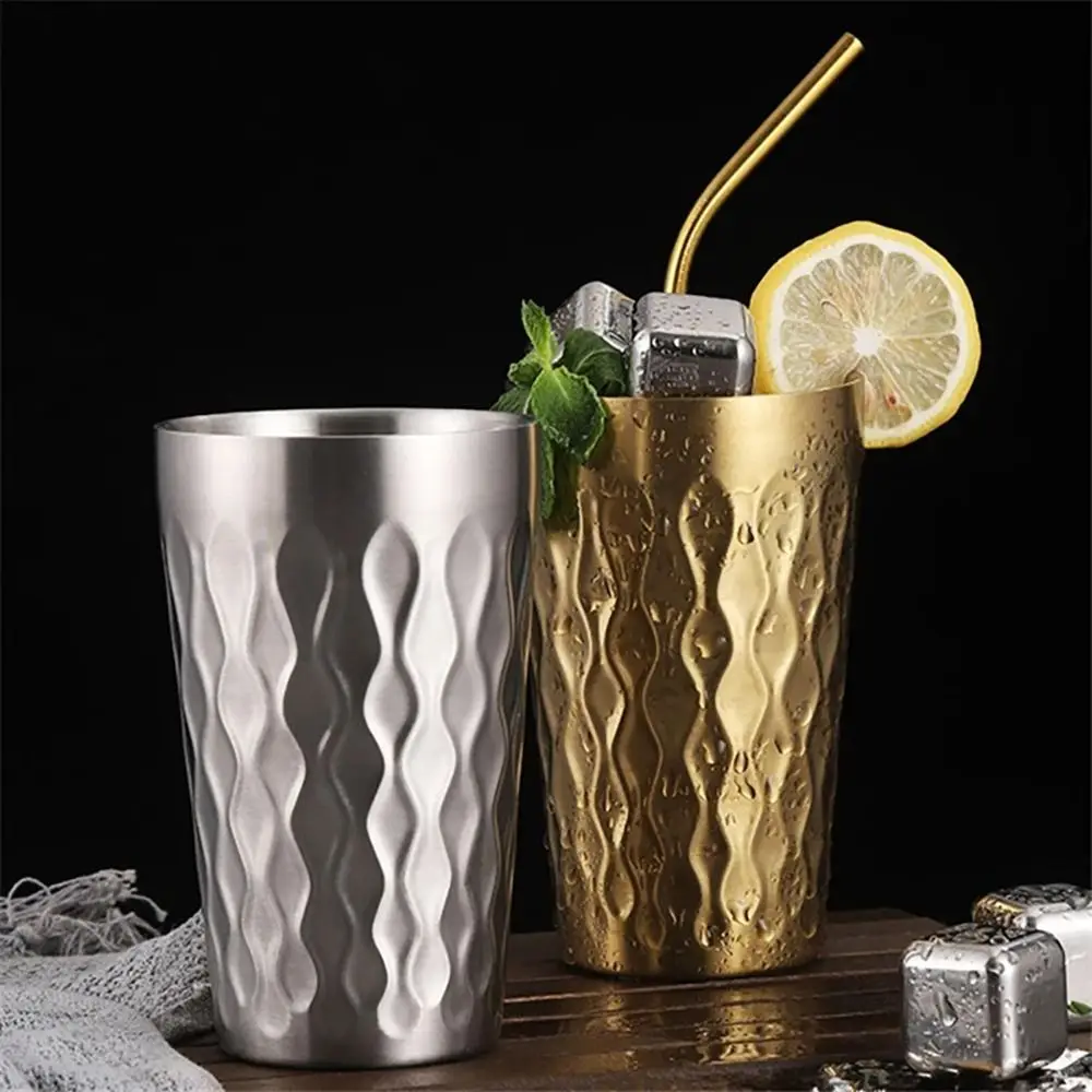 Hammered Texture Double-Wall Beer Cups Stainless Steel Keep Cold Cold Water Drinks Cup Anti-fall Anti-scalding Milk Mugs
Hammered Texture Double-Wall Beer Cups Stainless Steel Keep Cold Cold Water Drinks Cup Anti-fall Anti-scalding Milk Mugs