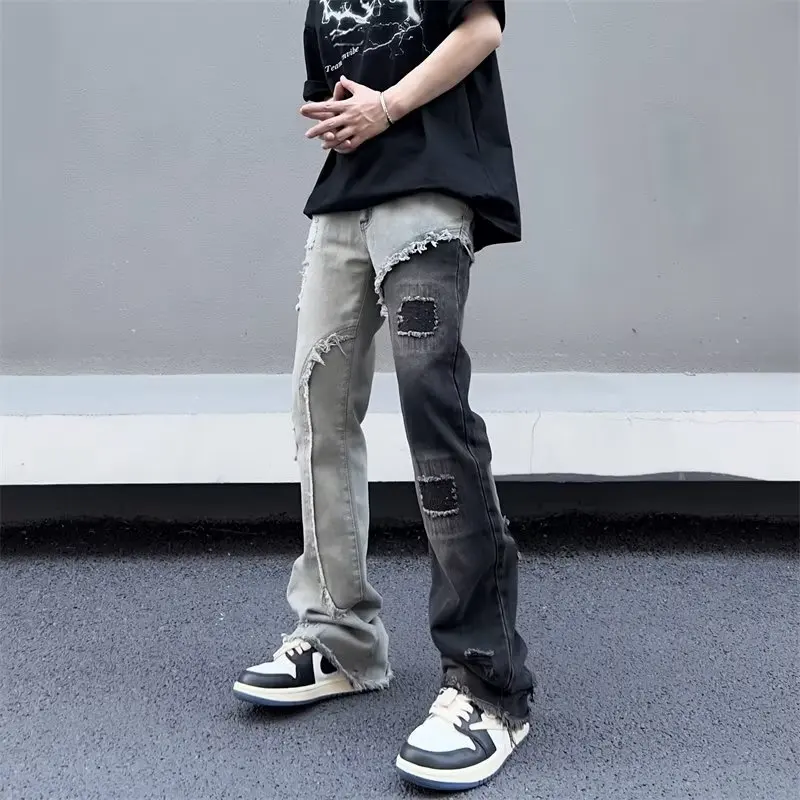 Real Shot American Hip Hop High Street Vibe Broken Raw Edge Color Patchwork Jeans Male Ins Fashion Brand Straight Tube Micro
Real Shot American Hip Hop High Street Vibe Broken Raw Edge Color Patchwork Jeans Male Ins Fashion Brand Straight Tube Micro