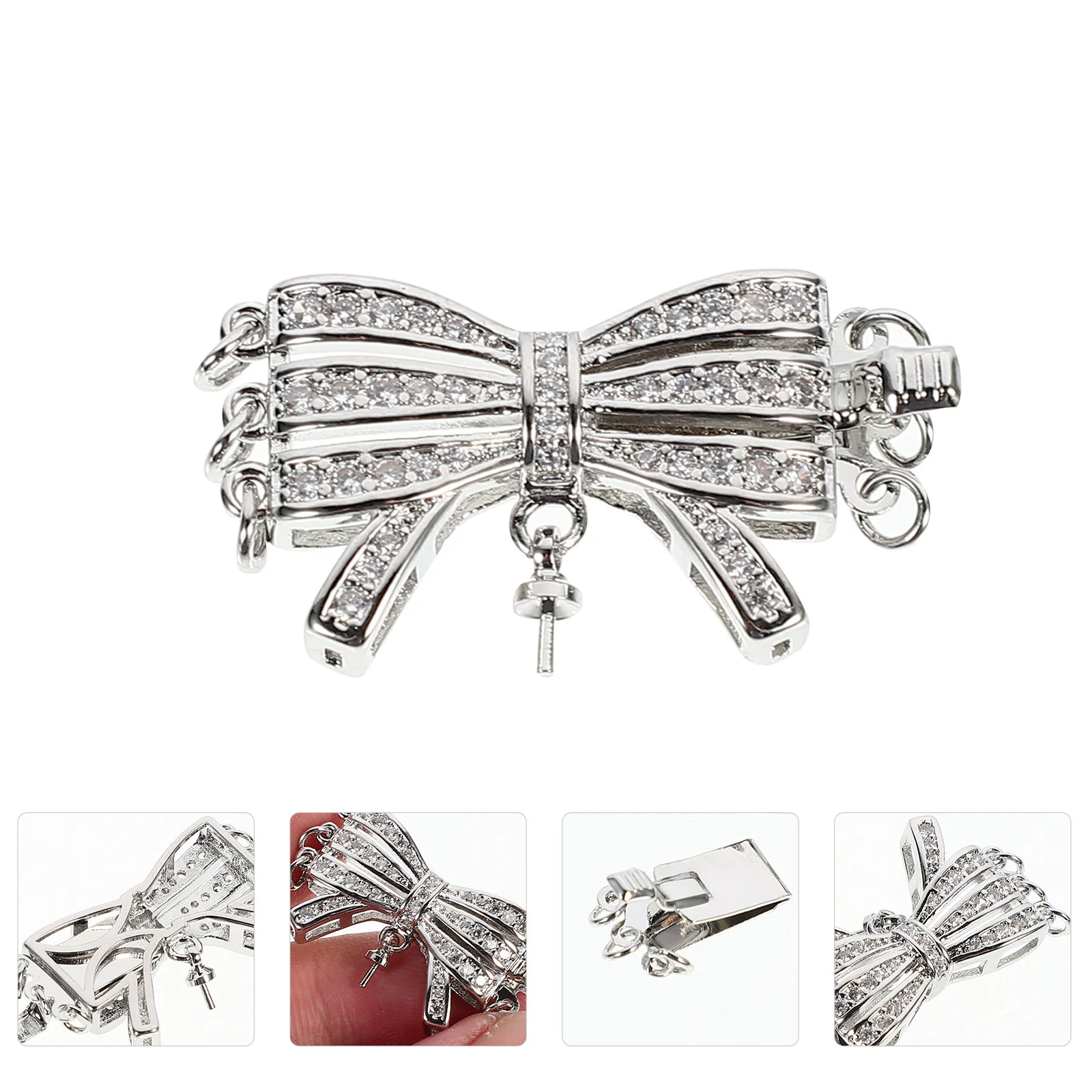 Pearl Necklaces Making Clasps and Closures Necklace Multi-Breasted Pearl Pendant Connector
Pearl Necklaces Making Clasps and Closures Necklace Multi-Breasted Pearl Pendant Connector
