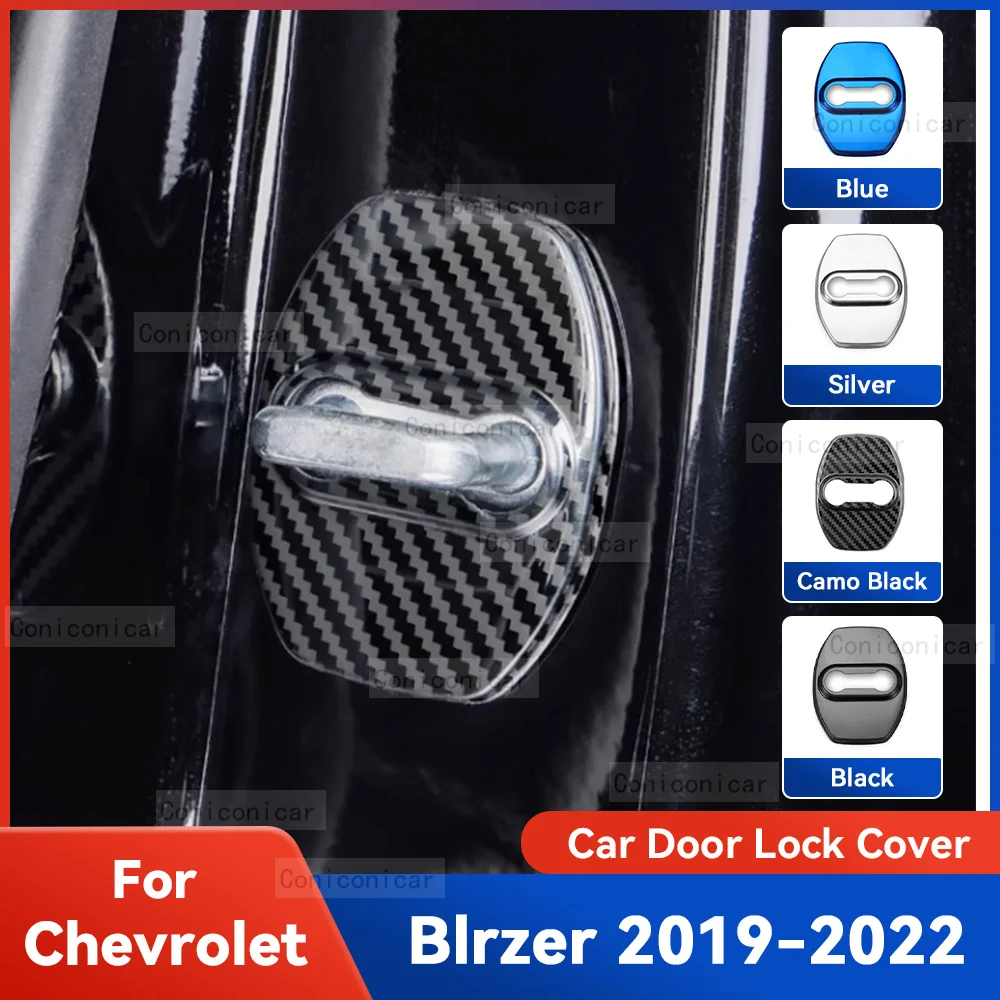 

Auto Car Door Lock Protect Cover Emblems Case Stainless Steel Decoration For Chevrolet Blrzer 2019-2022 Protection Accessories