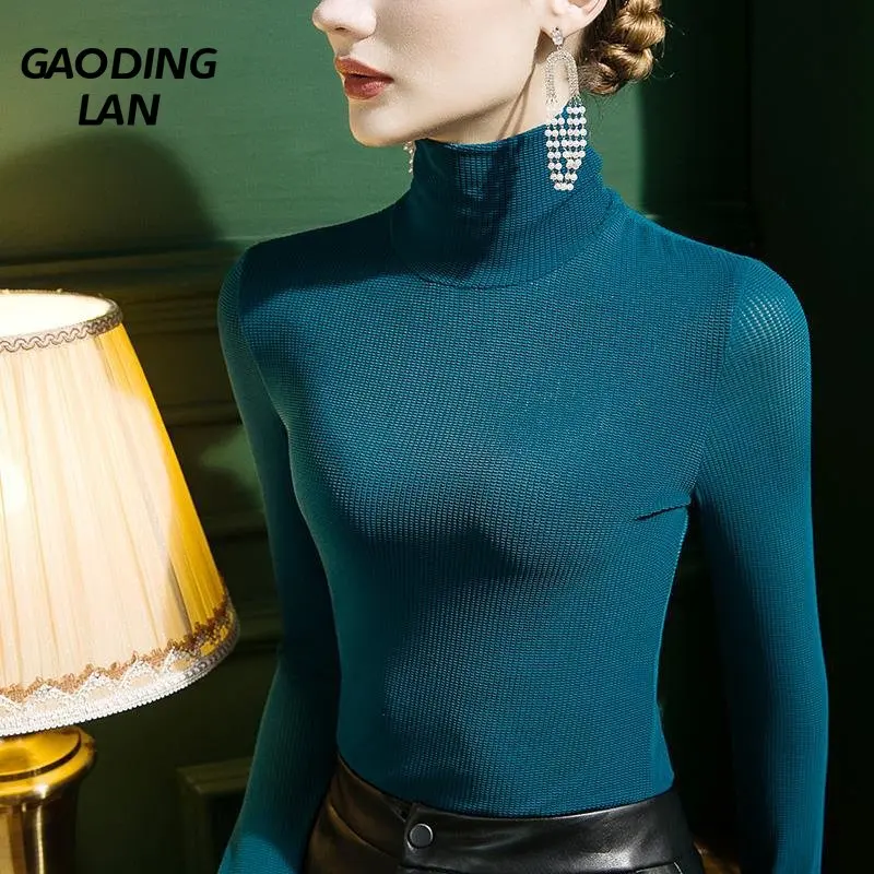 Autumn Women Long Sleeve High Collar Solid Color T-shirt Female Vintage Slim Fit Bottoming Shirt Winter Tight Mesh Sexy Top 5510
Autumn Women Long Sleeve High Collar Solid Color T-shirt Female Vintage Slim Fit Bottoming Shirt Winter Tight Mesh Sexy Top 5510