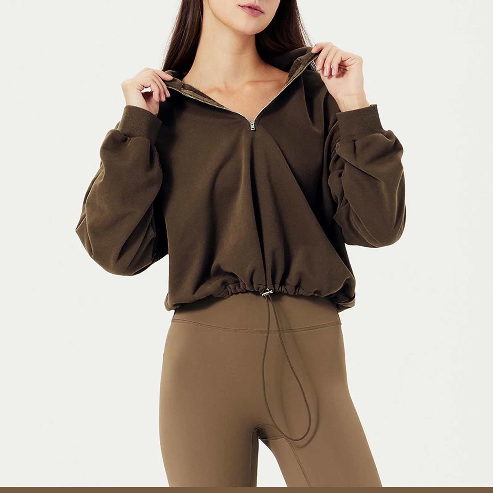 Lightweight Women Pullover Sweatshirt Half Zip Out Workout Hoodie High Neck Long Sleeve Solid Sweatshirts
Lightweight Women Pullover Sweatshirt Half Zip Out Workout Hoodie High Neck Long Sleeve Solid Sweatshirts