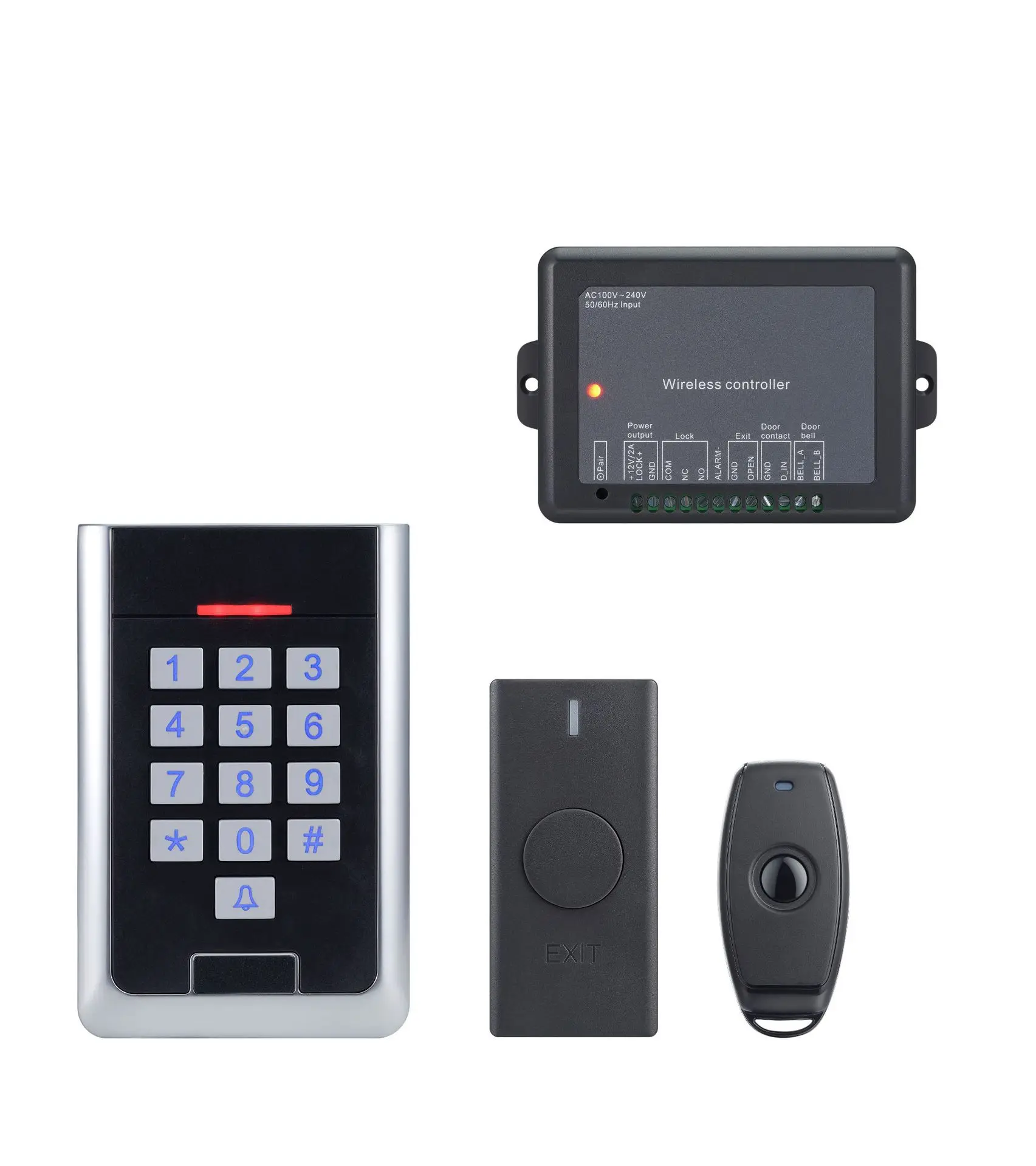 Wireless Set Remote Control Wiring Free Card Swiping and Access Control with Integrated Battery Power Supply
Wireless Set Remote Control Wiring Free Card Swiping and Access Control with Integrated Battery Power Supply