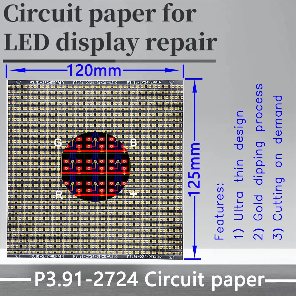 

P3.91-2724 Circuit Paper,120X125mm ,Used for repairing damaged PCB pads