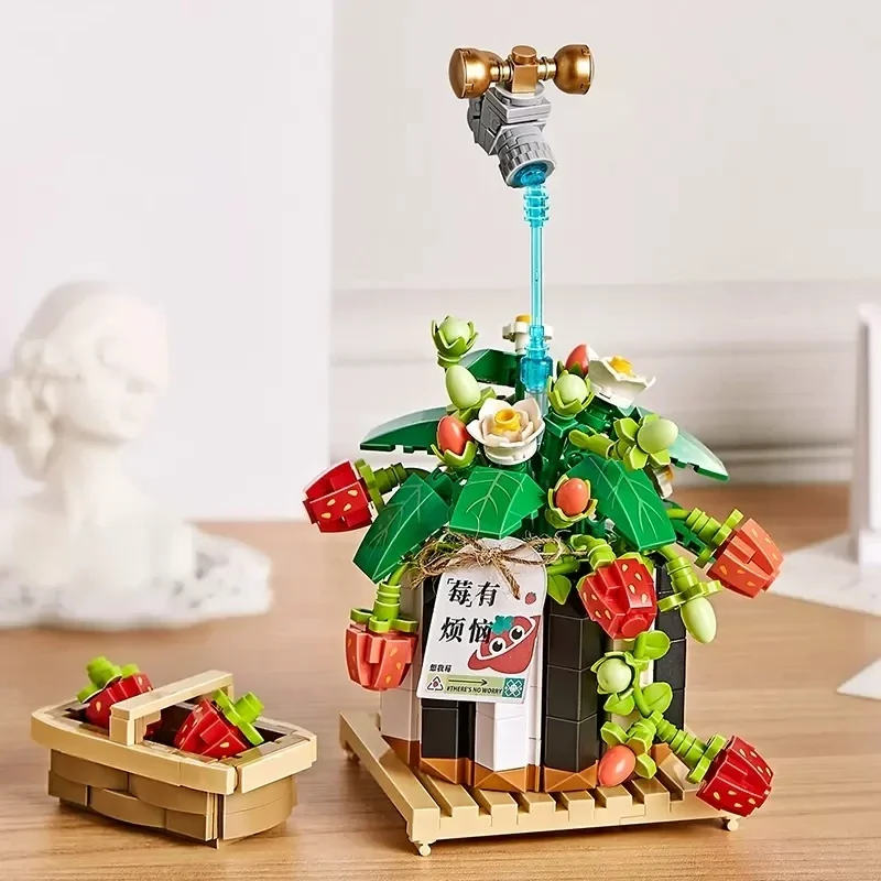 Building Blocks Bouquets Strawberry Potted Plants Small Particles Educational Assembled Toys Desktop Ornaments Christmas Gifts
Building Blocks Bouquets Strawberry Potted Plants Small Particles Educational Assembled Toys Desktop Ornaments Christmas Gifts