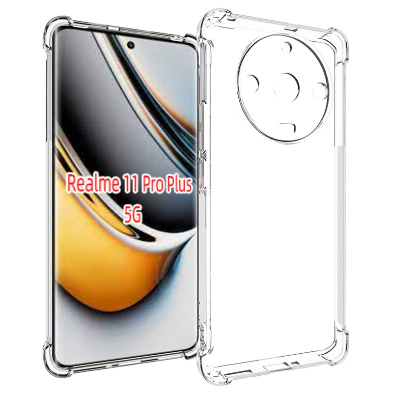 Realme 11 Pro Plus RMX3741 Case Air Cushion Shockproof Clear Airbag Silicone TPU Soft Black Cover for Realme11 Pro Plus RMX3740
Realme 11 Pro Plus RMX3741 Case Air Cushion Shockproof Clear Airbag Silicone TPU Soft Black Cover for Realme11 Pro Plus RMX3740