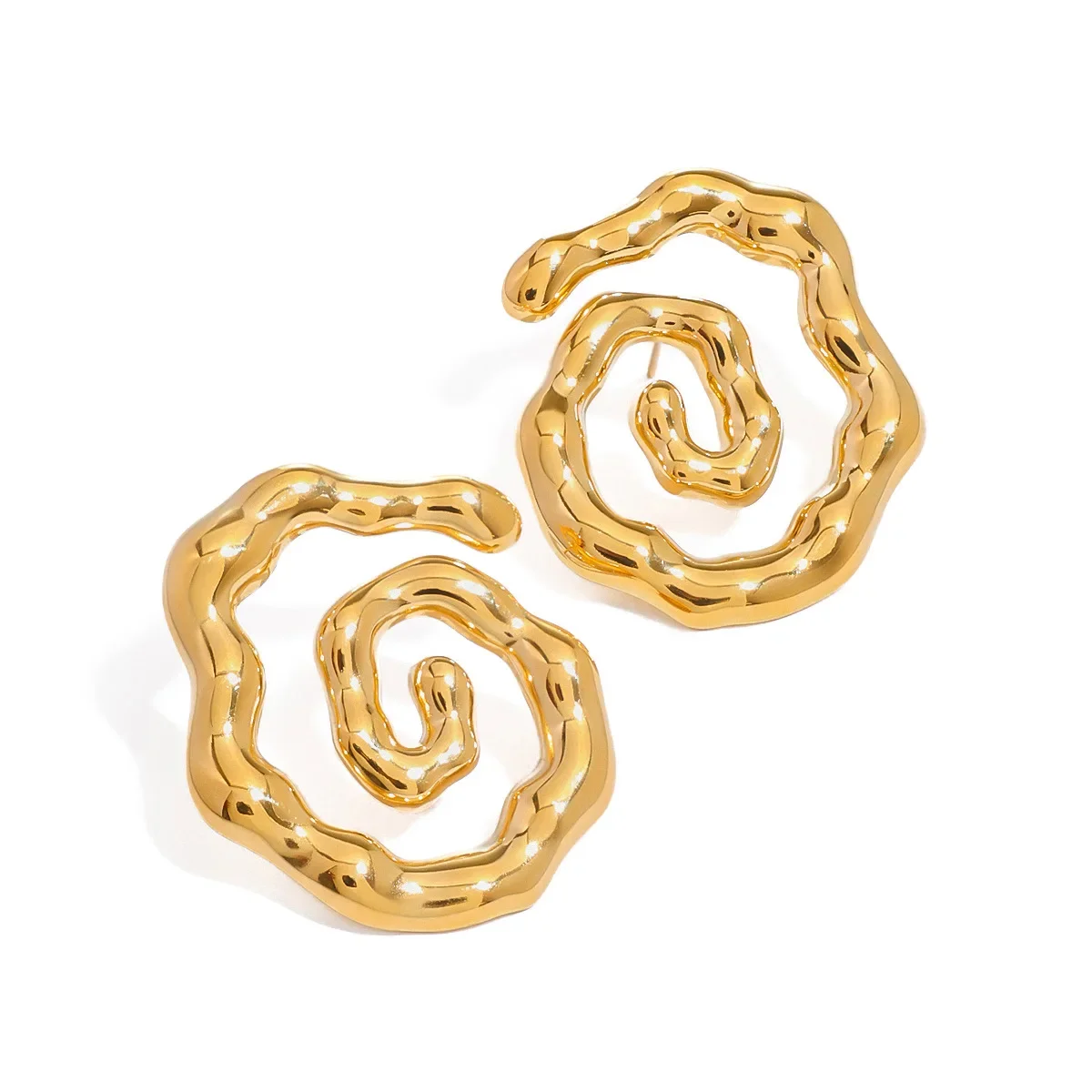 Minimalist Rotate Twist Wave Stud Earrings for Women 18K Gold Plated Waterproof Geometric Personality Studs Statement Jewelry 6 S08e9327feca44a568d6f243d987ec36dW