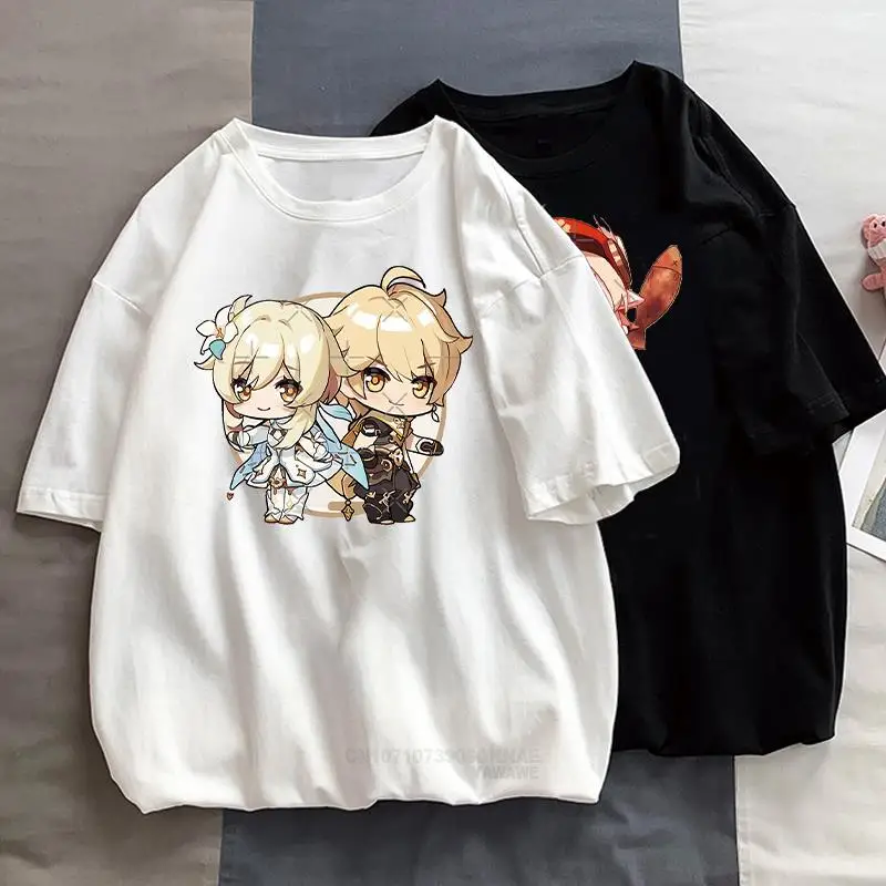 New Genshin Impact Game T-Shirt Women Harajuku Streetwear Kawaii Lumine Klee Cartoon Graphic Tops Femininas Casual
New Genshin Impact Game T-Shirt Women Harajuku Streetwear Kawaii Lumine Klee Cartoon Graphic Tops Femininas Casual