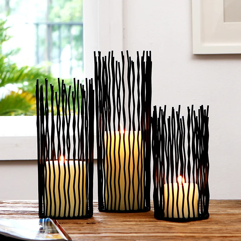 Candlestick Decoration Simple Modern Creative Iron Dining Table Candle Holder Romantic Wedding Decorations Living 
Candlestick Decoration Simple Modern Creative Iron Dining Table Candle Holder Romantic Wedding Decorations Living