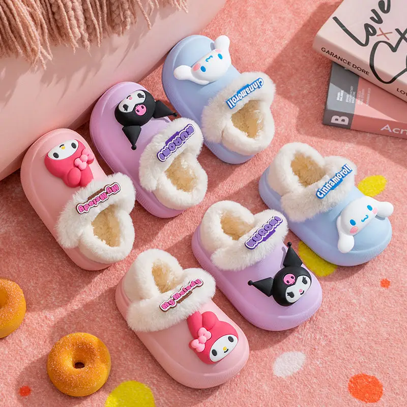 Winter Kawaii Cinnamoroll Kuromi Anime Sanriocotton Slippers Cute Cartoon Thick Warm Baby Home Shoes Waterproof Toys for Kids
Winter Kawaii Cinnamoroll Kuromi Anime Sanriocotton Slippers Cute Cartoon Thick Warm Baby Home Shoes Waterproof Toys for Kids