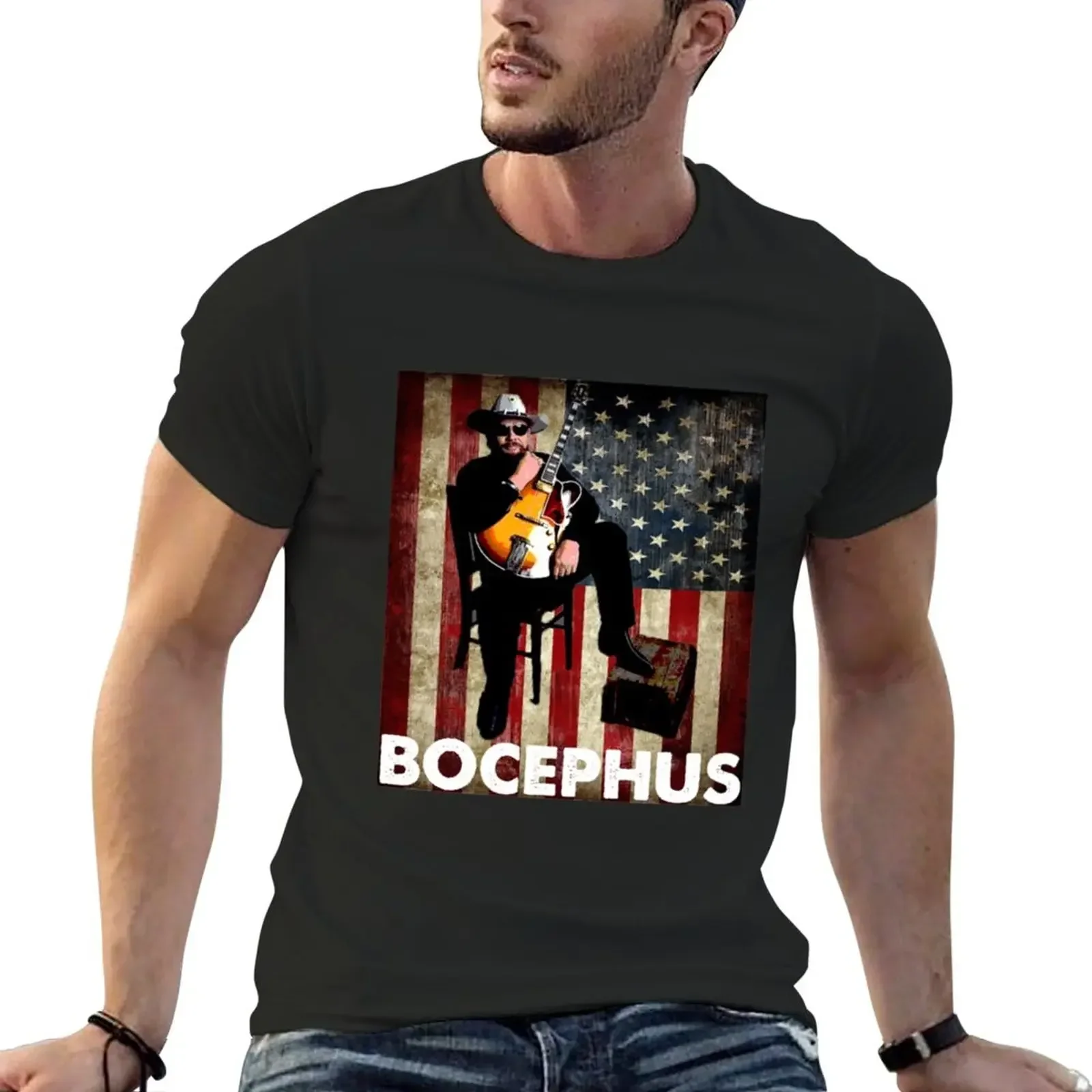 

Vintage Retro Flag Bocephus Retro Hank Jr Gifts Williams Men Women USA Flag T-Shirt graphics T-shirt men