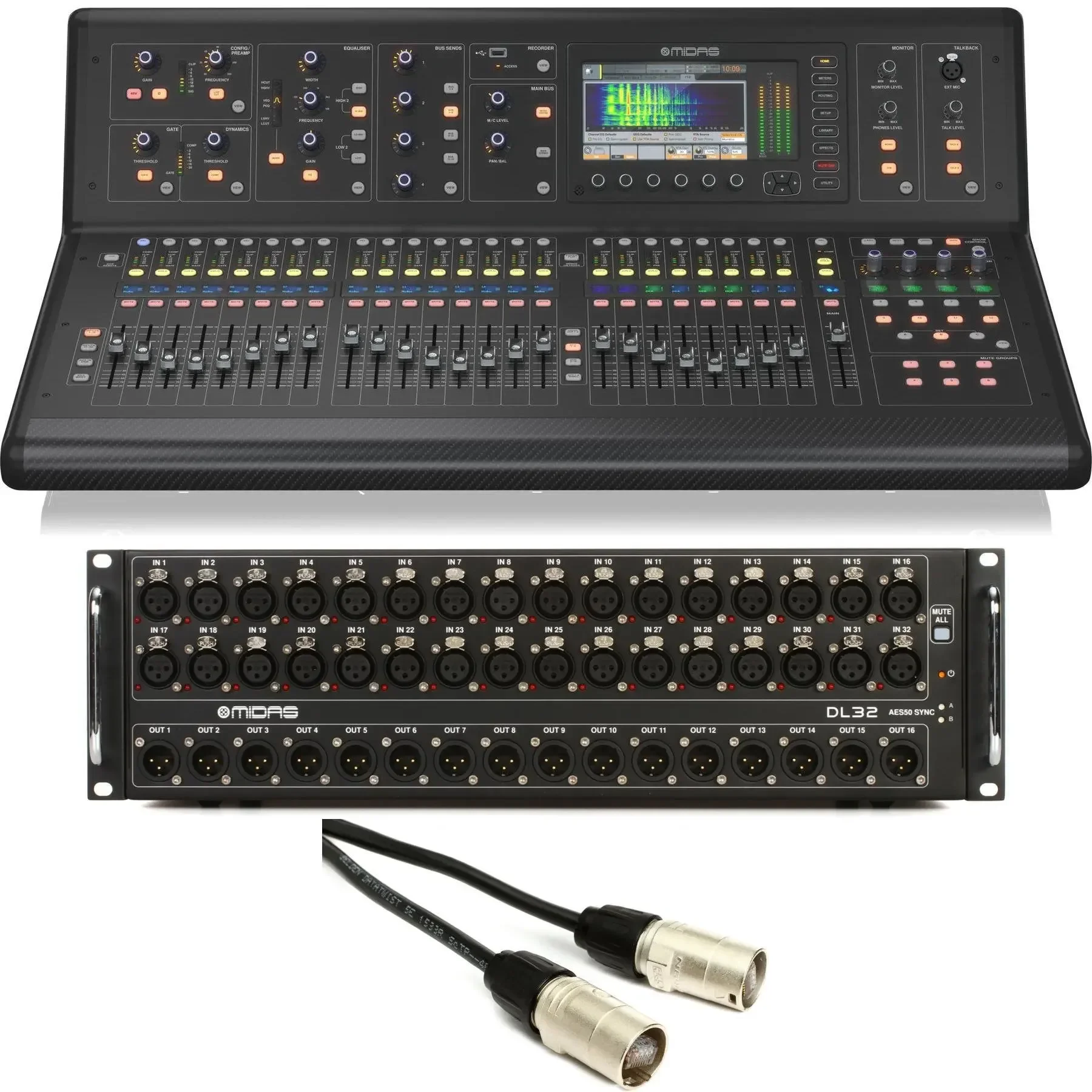

SPRING SALES DISCOUNT ON AUTHENTIC 2020/2024 Midas M32 Live Digital Mixer + DL32 Stage Box + 150' Cat5 Network Cable Spoolin