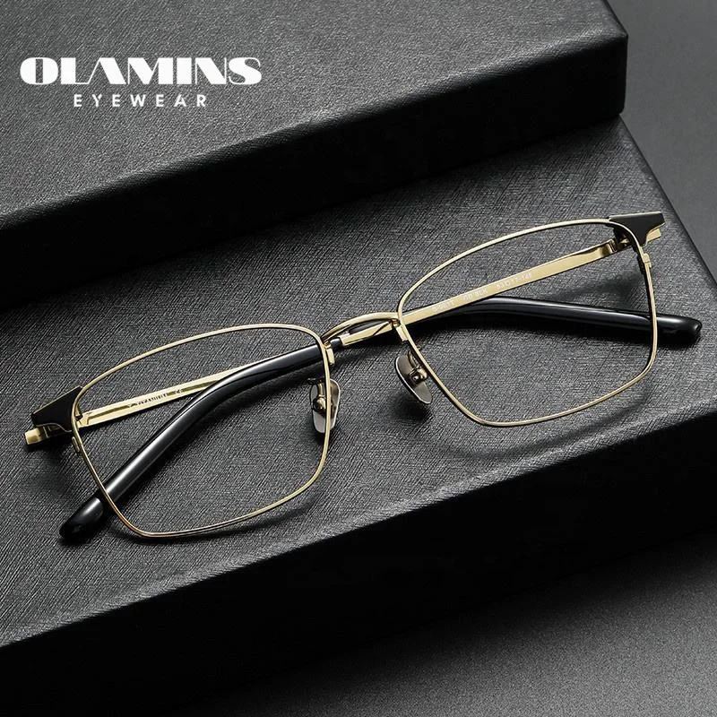 

OLAMINS​ Pure Titanium Retro Small Square Frame Optical Glasses Frame Wholesale Metal Optical Frames S-961T