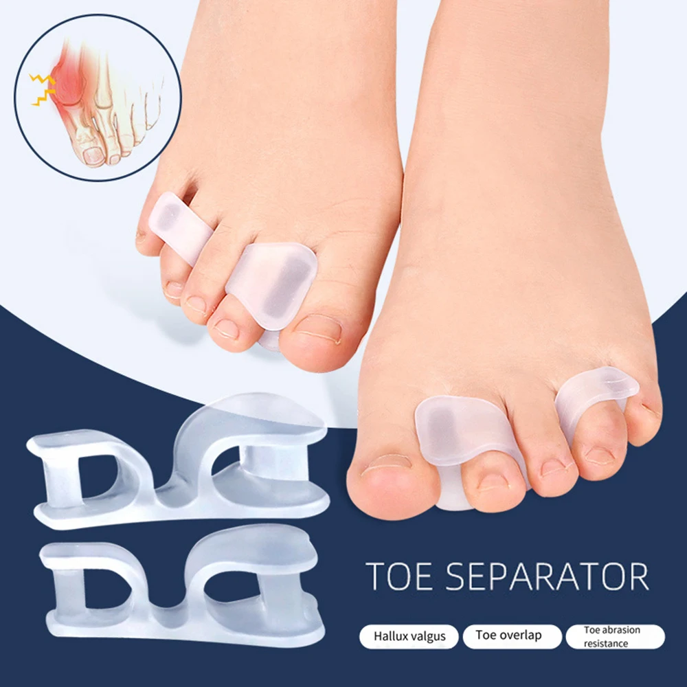 

1 Pair Valgus Toe Separator Thumb Corrector Relief Pain Pad Bunion Orthosis Silicone Toenail Splitter Foot Care Toe Protector