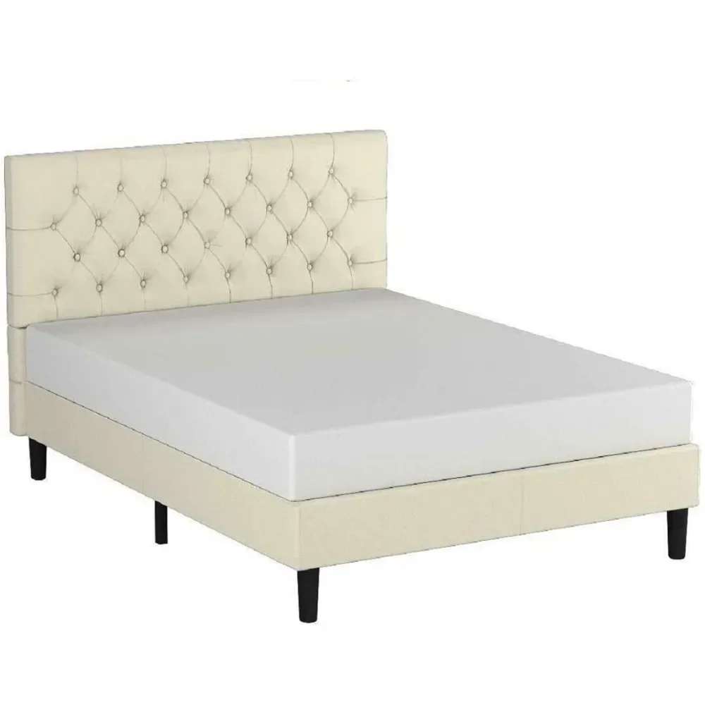 

Taupe Bedroom Set Furniture Queen Bed Frame Twin Double Bed Base Bedframe King Size Foundation Frames Full Bases &