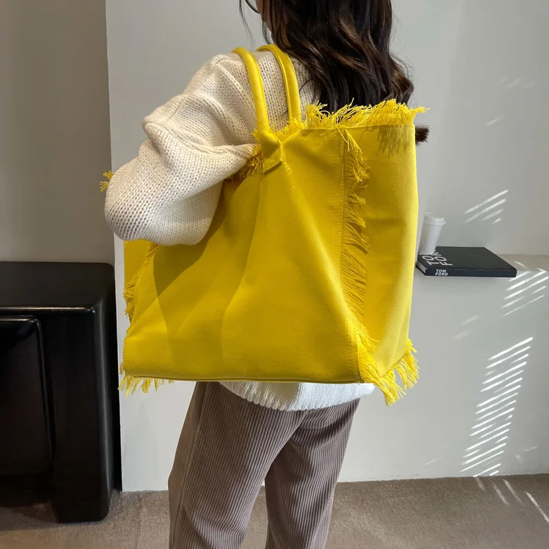 SCOFY Minimalist Summer Canvas Tassel Shoulder Bags for Women 2024 Tote Work Bag for Travel Shopping School Handbag Bookbag
SCOFY Minimalist Summer Canvas Tassel Shoulder Bags for Women 2024 Tote Work Bag for Travel Shopping School Handbag Bookbag