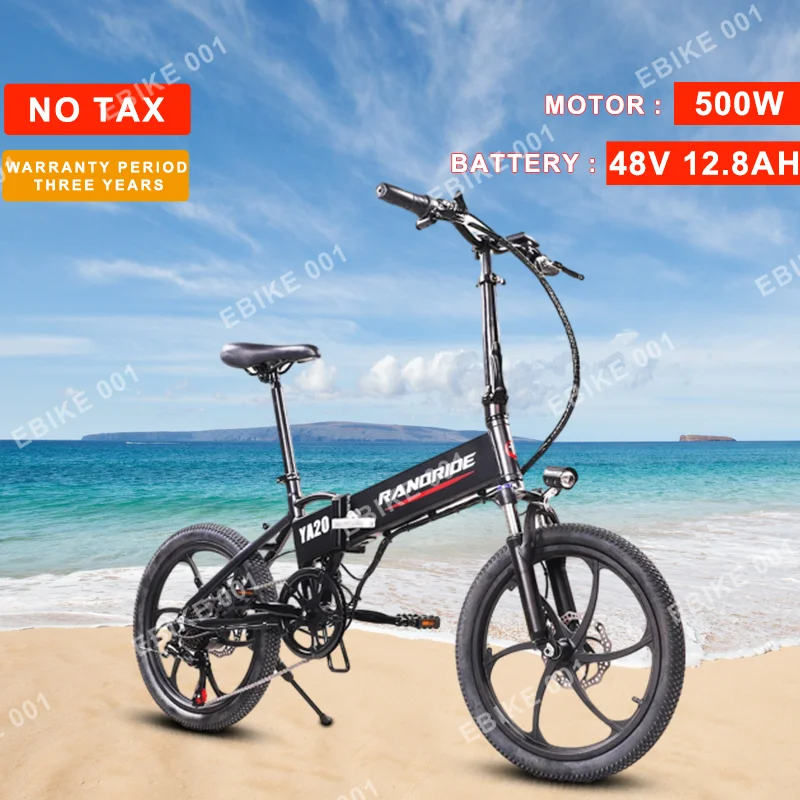 

2024 YA20 Ebike 500W 48V 12.8AH Folding City Electric bike Hidden Dismountable Battery 20inch Adult Electric Bicycle EU Stock