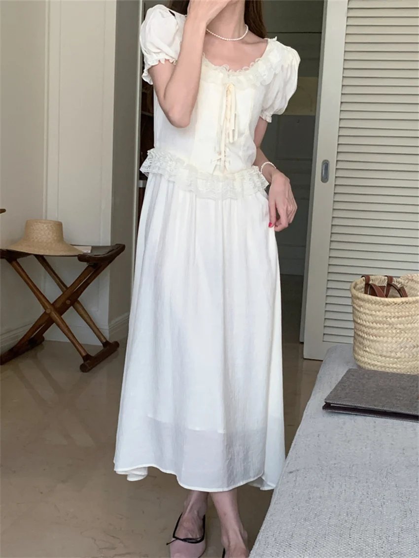 Alien Kitty Elegant Slim Dress Women Summer Lace Patchwork 2024 Princess Vacation New Office Lady Ruffles Daily Maxi Vestidos
Alien Kitty Elegant Slim Dress Women Summer Lace Patchwork 2024 Princess Vacation New Office Lady Ruffles Daily Maxi Vestidos