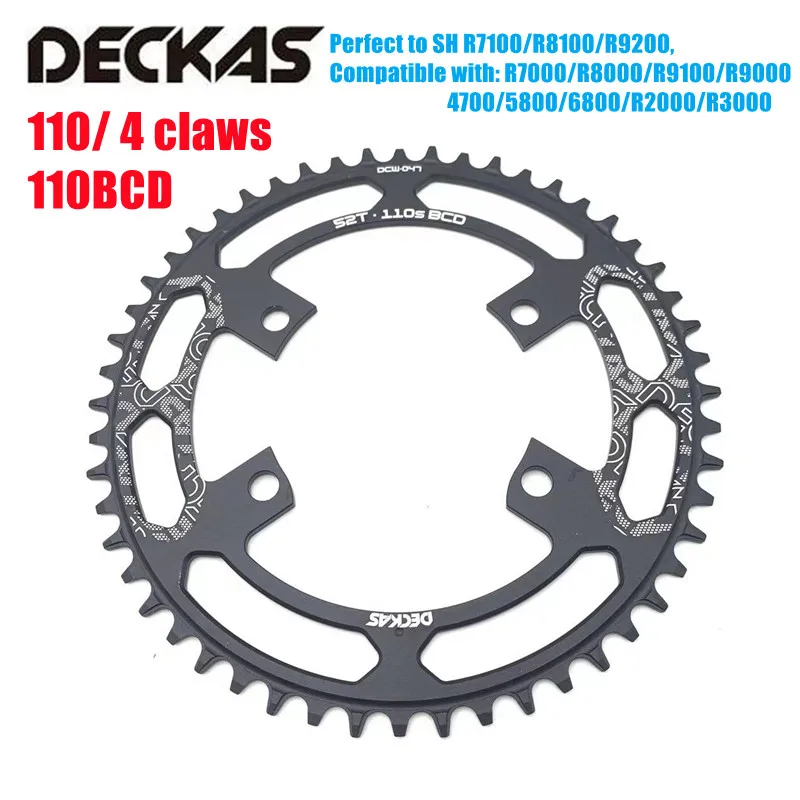 Deckas 4-claw 110BCD Chainring Bike Narrow Wide chain wheel for shimano R7000 R8000 R9100 R9000 4700 5800 6800 R2000 R3000 RX810
Deckas 4-claw 110BCD Chainring Bike Narrow Wide chain wheel for shimano R7000 R8000 R9100 R9000 4700 5800 6800 R2000 R3000 RX810