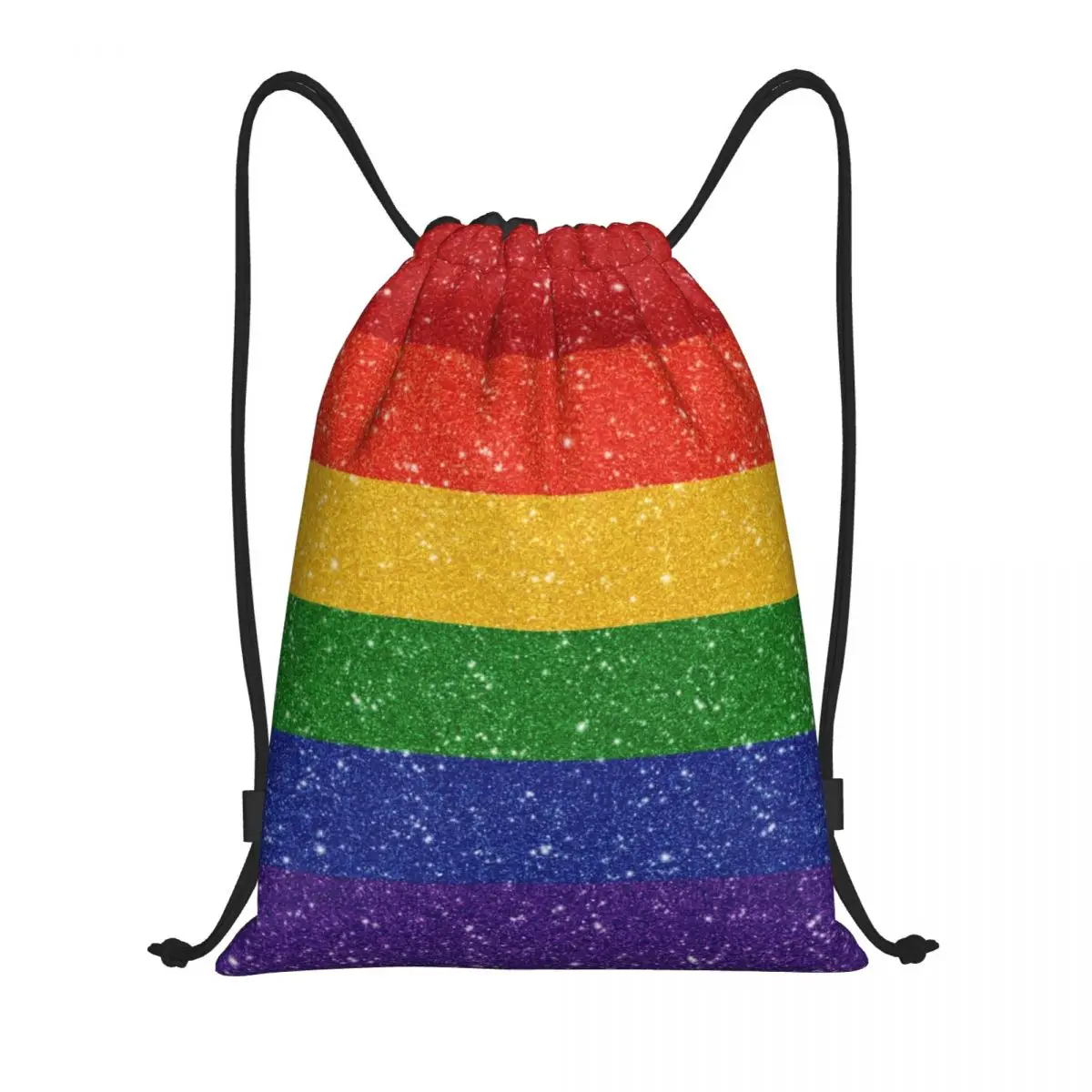 Custom Faux Glitter Rainbow Pride Flag Drawstring Backpack Sports Gym Bag for Men Women LGBT Gay Lesbian Shopping Sackpack
Custom Faux Glitter Rainbow Pride Flag Drawstring Backpack Sports Gym Bag for Men Women LGBT Gay Lesbian Shopping Sackpack