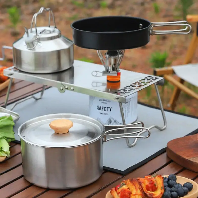 Outdoor Camping 3-Piece Pot Cooker 304 Stainless Steel Portable Non-Stick Frying Pan Kettle Cooking Utensils Hiking Picnic Set
Outdoor Camping 3-Piece Pot Cooker 304 Stainless Steel Portable Non-Stick Frying Pan Kettle Cooking Utensils Hiking Picnic Set