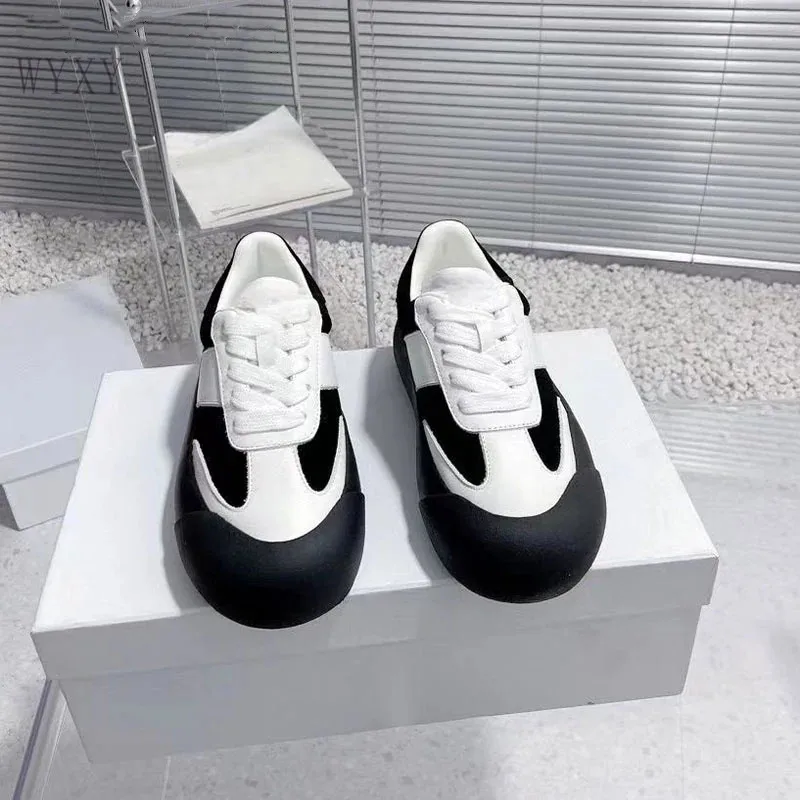 Spring Thick Sole Round Toe Lace Up Height Increasing Casual Shoes Women Genuine Leather Big Toe Shoes Women Sport Shoes Women
Spring Thick Sole Round Toe Lace Up Height Increasing Casual Shoes Women Genuine Leather Big Toe Shoes Women Sport Shoes Women