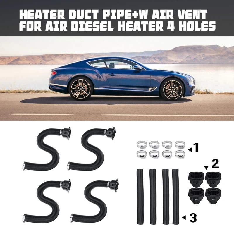 Car Heater Replacement Kits 42mm Air Diesel- Parking Heater Ducting Pipe+Air Vent Outlet Hose Tube Connector Hose Clips
Car Heater Replacement Kits 42mm Air Diesel- Parking Heater Ducting Pipe+Air Vent Outlet Hose Tube Connector Hose Clips