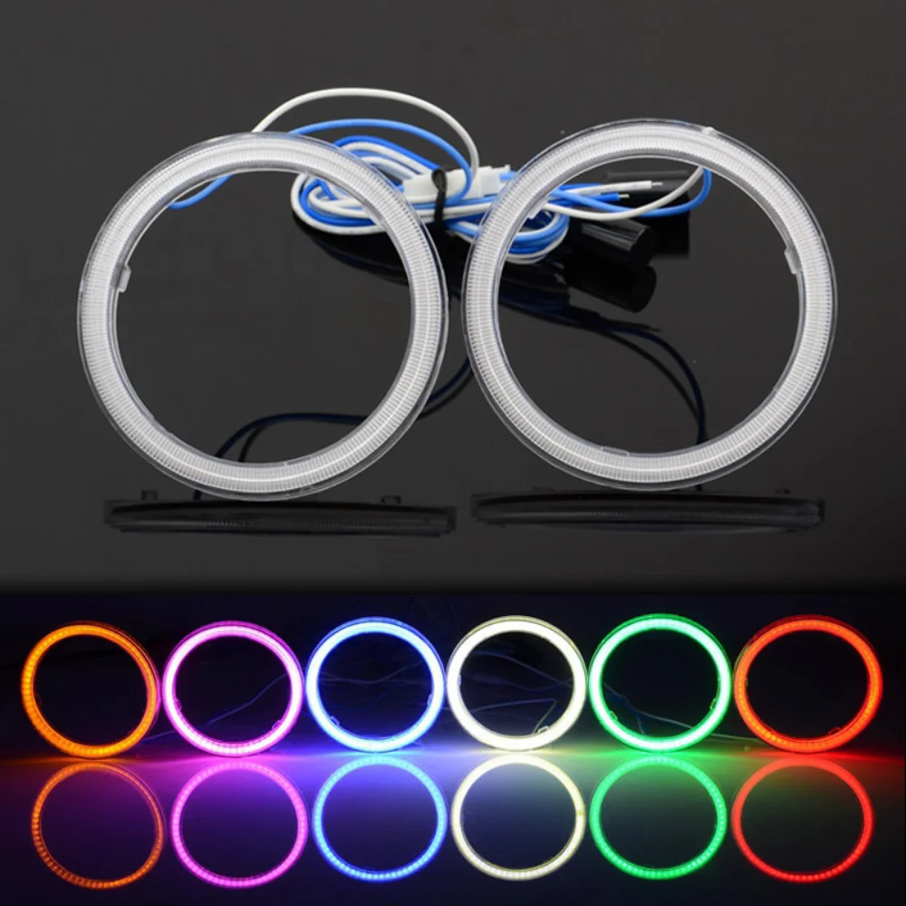 

2Pcs 60mm/65mm/70mm/75mm/80mm/85mm/90mm/95mm/100mm/110mm/120mm Car COB LED Angel Eyes Halo Ring Fog Light Lamp Headlight