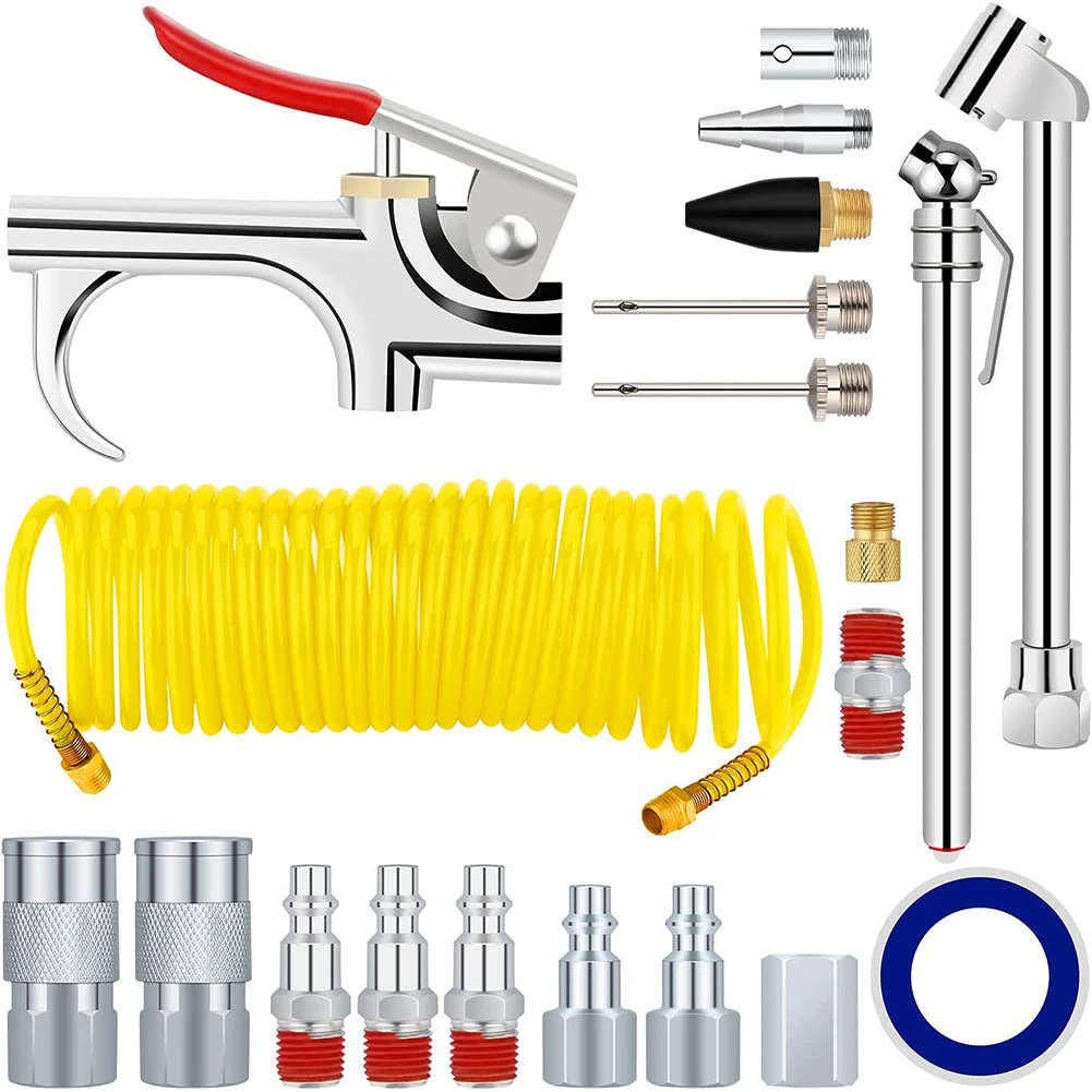 20Pcs Air Compressor Accessories 1/4 NPT Quick Connect Air Fittings Blow Plugs Pneumatic Tool Air Compressor Hose Replacement
20Pcs Air Compressor Accessories 1/4 NPT Quick Connect Air Fittings Blow Plugs Pneumatic Tool Air Compressor Hose Replacement