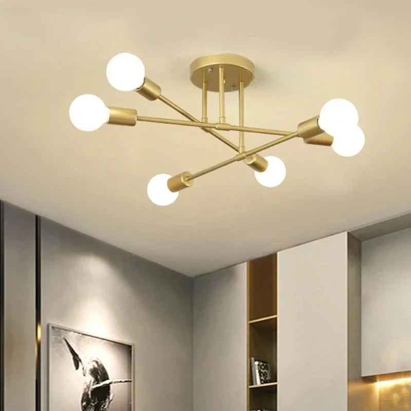 

Скандинавская Минималистичная Подвесная лампа, светодиодный потолочный светильник, подходит для спальни, гостиной, Черное золото, осветительное украшение