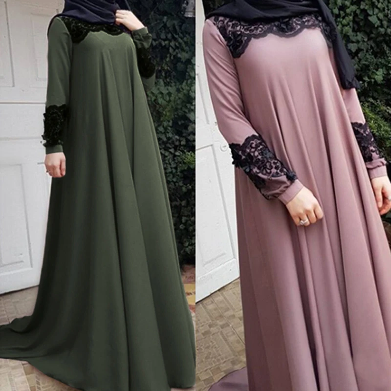 

Дубай Abaya мусульманское женское скромное кружевное платье Eid Djellaba марокканский Саудовский арабский халат индейка Кафтан Исламская одежда Рамадан Халат
