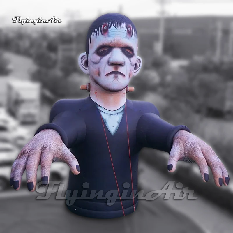 

6m Scary Real Giant Inflatable Frankenstein Figure Model Air Blow Up Halloween Monster With Blower For Hallowmas Decoration