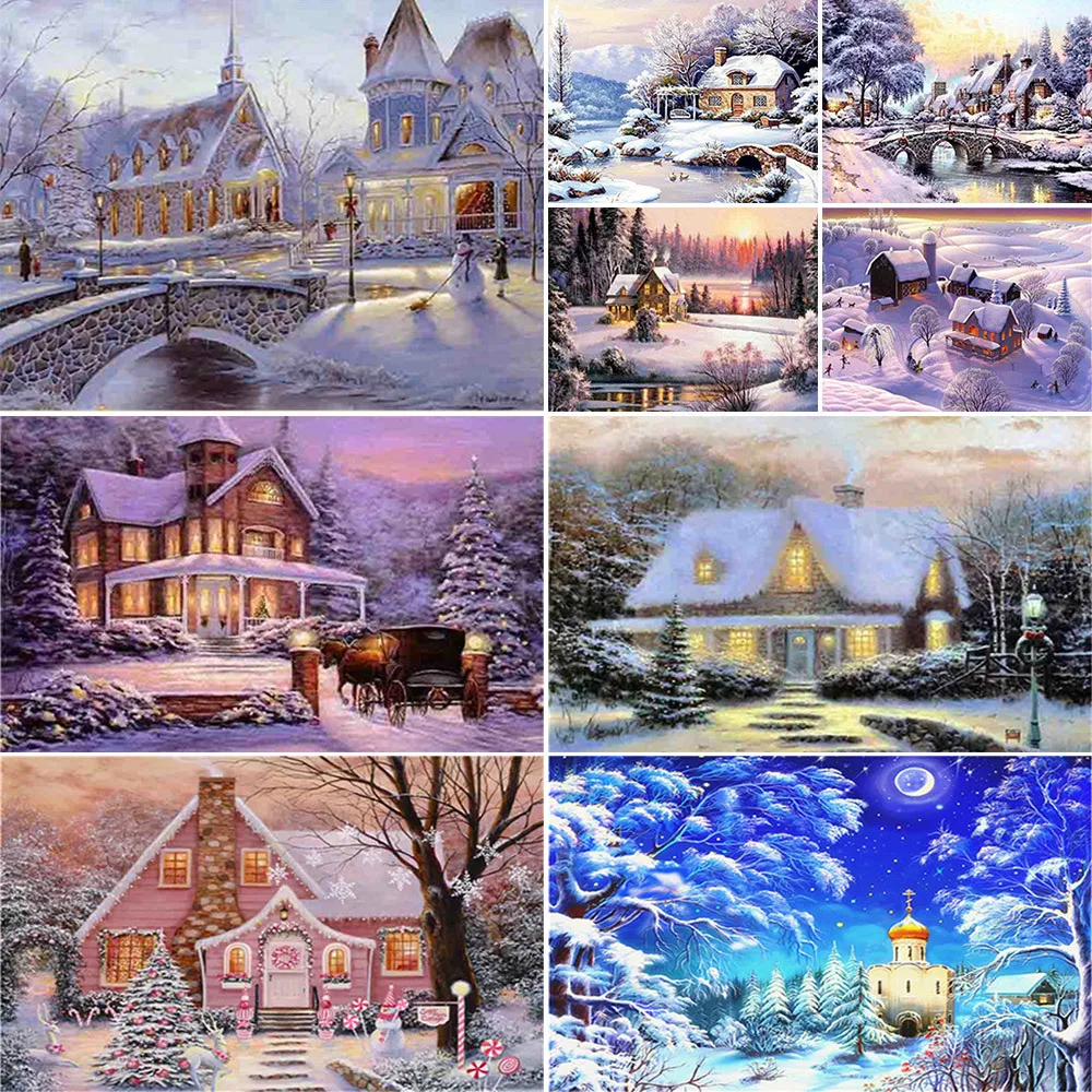 Winter House Landscape Printed Fabric Cross-Stitch Kit DIY Embroidery Handiwork Hobby Craft Handmade Sales Jewelry Design
Winter House Landscape Printed Fabric Cross-Stitch Kit DIY Embroidery Handiwork Hobby Craft Handmade Sales Jewelry Design