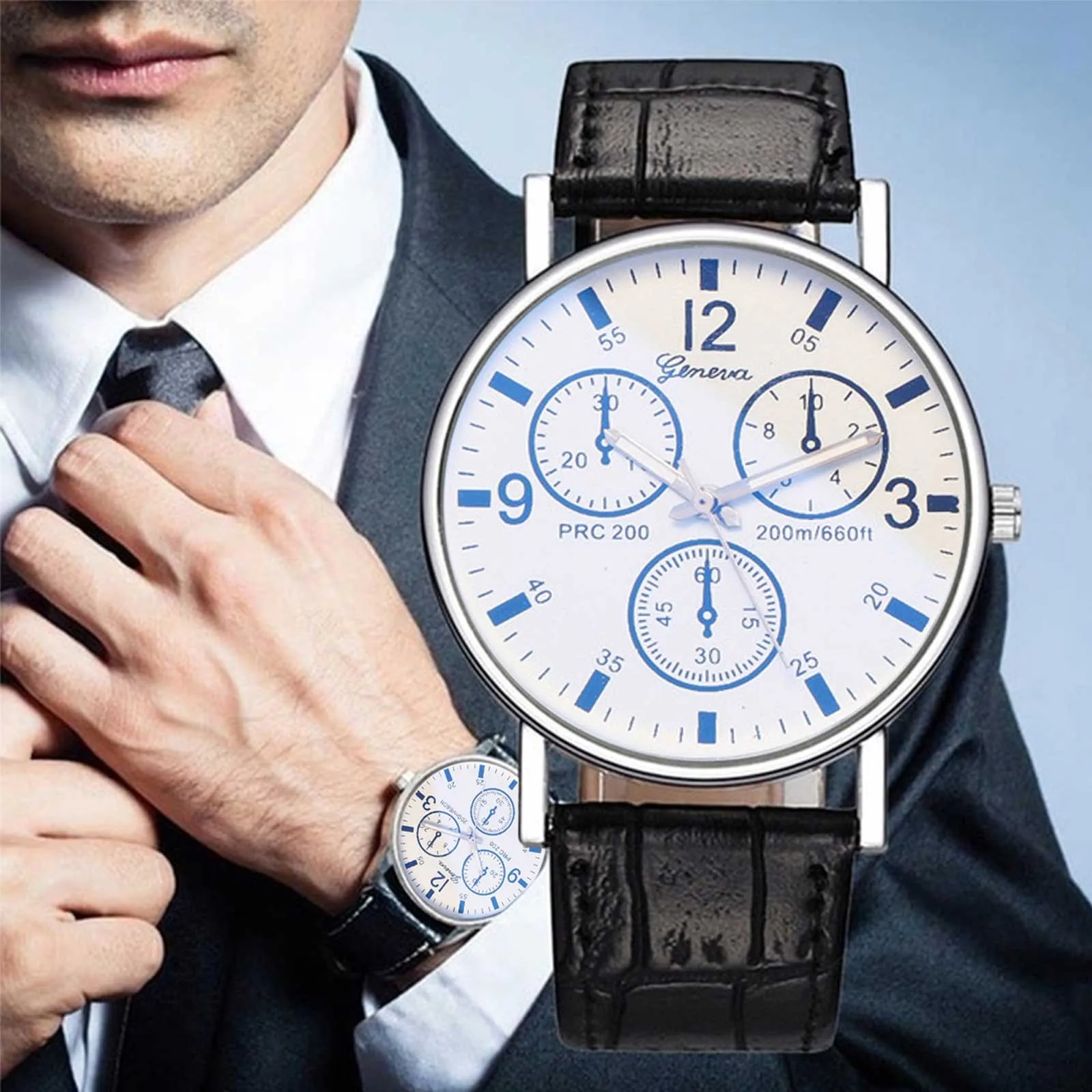 Men's Business Watch Fashion Fake Three Eyes Six Needles Creative Design Classic Disc Leather Wristwatch Male Charm reloj
Men's Business Watch Fashion Fake Three Eyes Six Needles Creative Design Classic Disc Leather Wristwatch Male Charm reloj