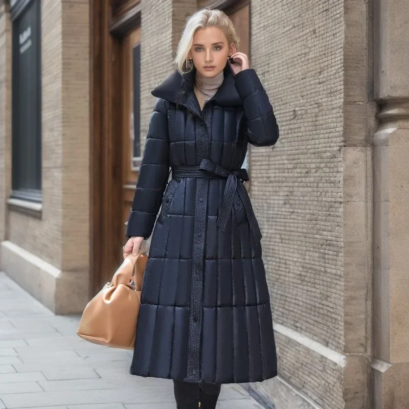 Long Knee Length Bright Face Loose Down Cotton Jacket, Medium Length Hooded Belt Wrapped Collar Jacket, New Winter 2024
Long Knee Length Bright Face Loose Down Cotton Jacket, Medium Length Hooded Belt Wrapped Collar Jacket, New Winter 2024