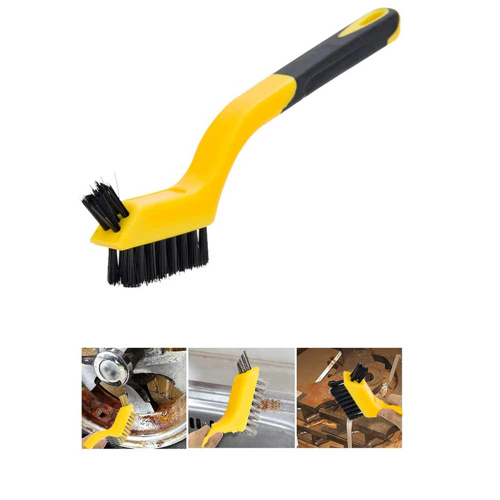 

1pc Rust Removal Brush Mini Nylon Brass Stainless Steel Hand Tools For Cleaning Jobs And Removal Of Flaking Paint Rust And Dirt