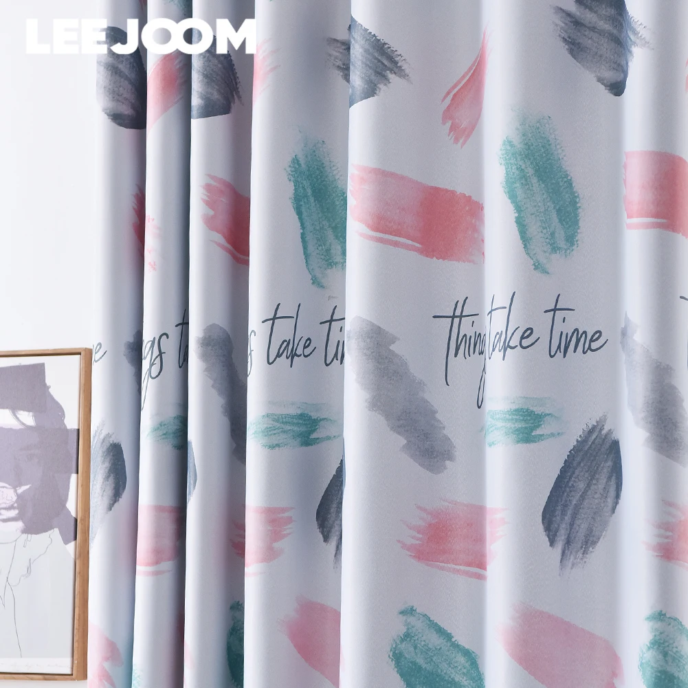 

Шторы LEEJOOM в европейском современном стиле, высококачественные затеняющие оконные драпировки для спальни, гостиной, домашние жалюзи, 1 шт.