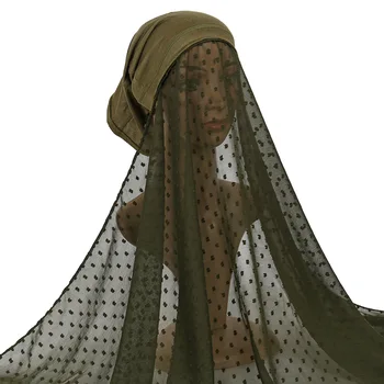 여성용 이슬람 쉬폰 히잡 숄 스카프, 모달 볼 튜브 캡, 통합 편리한 스카프, 새로운 스타일 패션 쉬폰 수트, 70*175cm