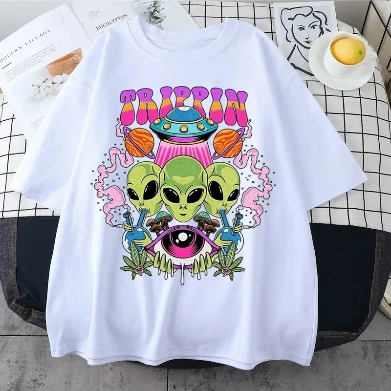 Harajuku Gothic Female cotton Tshirt Creative Alien Print Tops Women Summer Fashion Casual Tops Ladies Clothing Tee Ropa Mujer
Harajuku Gothic Female cotton Tshirt Creative Alien Print Tops Women Summer Fashion Casual Tops Ladies Clothing Tee Ropa Mujer