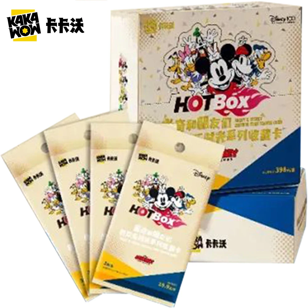 

DISNEY 100 KAKAWOW Mickey Friends Cheerful Times Card for Children Anniversay Hotbox Anime Flash Card Collection Kids Table Toys
