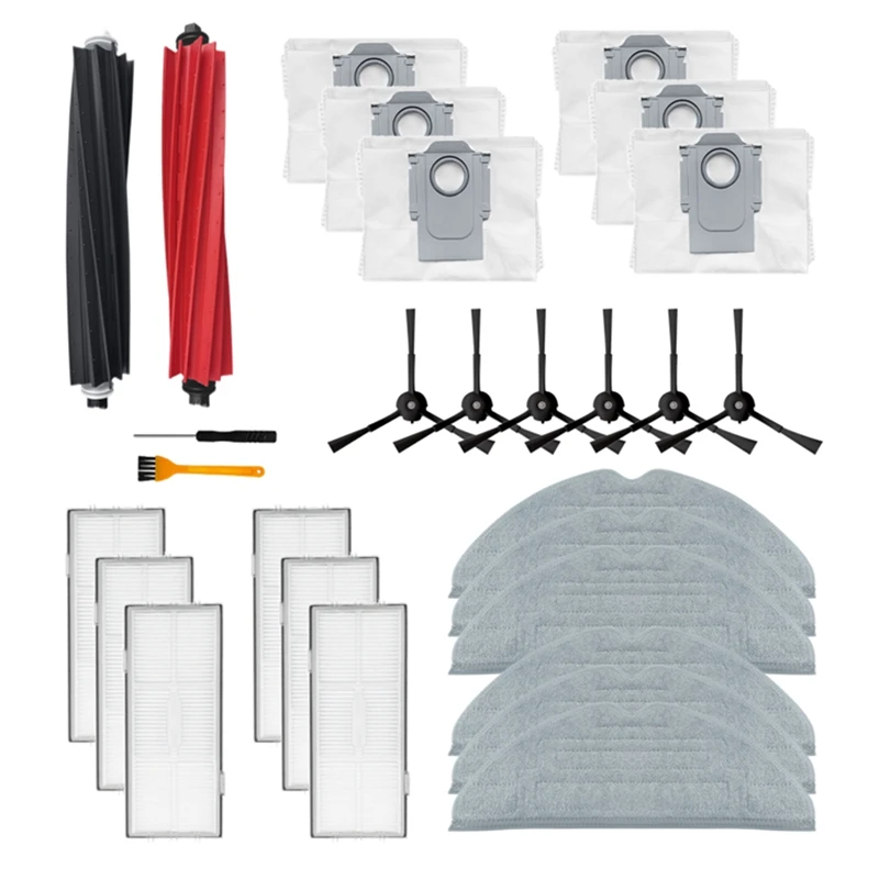 For Roborock S8 Pro Ultra S8 S8+ Accessories Main Side Brush Mop Cloth Filter Dust Bags Robot Vacuum Cleaner Spare Parts
For Roborock S8 Pro Ultra S8 S8+ Accessories Main Side Brush Mop Cloth Filter Dust Bags Robot Vacuum Cleaner Spare Parts